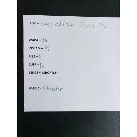 Specialized Mens Size 36 Black Cycling Pants Adjustable Waist - Picture 11 of 11